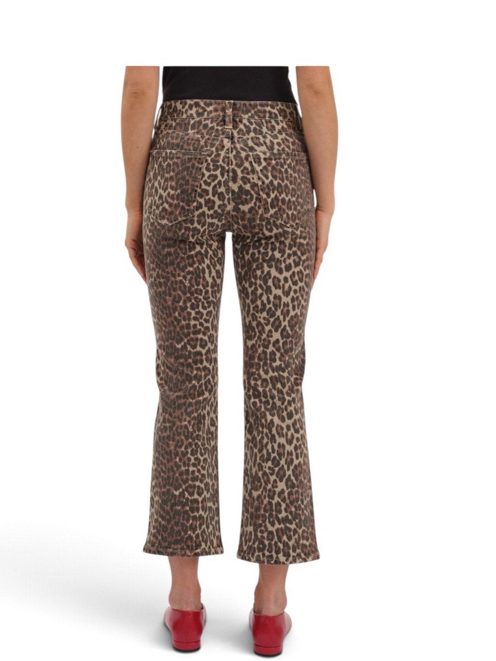DAZE Shy Girl Leopard Print Kick Flare Jeans Size 29 NWT